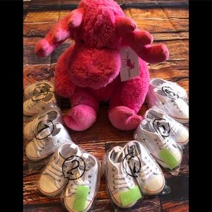 Baby Toddler White Lace-up Hightop Prewalker Shoes